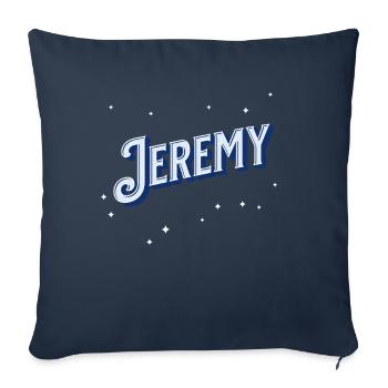 Jeremy name personalized - Sofa pillowcase 17,3'' x 17,3'' (45 x 45 cm) - navy - Front