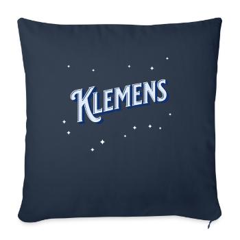 Clement's name personalized - Sofa pillowcase 17,3'' x 17,3'' (45 x 45 cm) - navy - Front