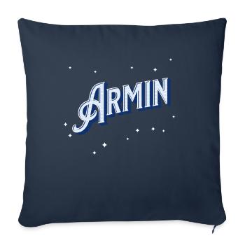 Armin Namen personalisiert - Sofakissenbezug 45 x 45 cm - Navy - Vorne