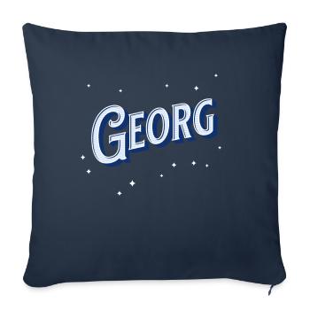 Georg's name personalized - Sofa pillowcase 17,3'' x 17,3'' (45 x 45 cm) - navy - Front