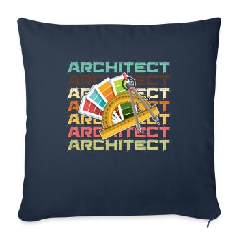 Architect Architect Architecture Building - Sofa pillowcase 17,3'' x 17,3'' (45 x 45 cm) - navy - Front