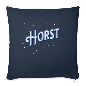 Le nom de Horst personnalisé - Housse de coussin décorative 45 x 45 cm - bleu marine - Devant