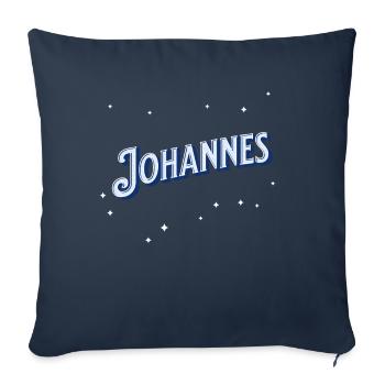John's name personalized - Sofa pillowcase 17,3'' x 17,3'' (45 x 45 cm) - navy - Front