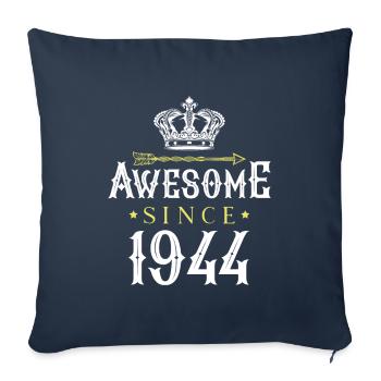 1944 awesome since - Sofa pillowcase 17,3'' x 17,3'' (45 x 45 cm) - navy - Front