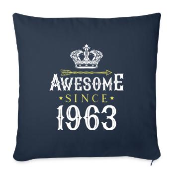 Awesome Since (1963) - Sofa pillowcase 17,3'' x 17,3'' (45 x 45 cm) - navy - Front