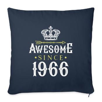 1966 génial depuis - Housse de coussin décorative 45 x 45 cm - bleu marine - Devant