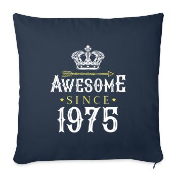 Awesome Since (1975) - Sofa pillowcase 17,3'' x 17,3'' (45 x 45 cm) - navy - Front