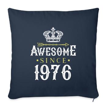 1976 awesome since - Sofakissenbezug 45 x 45 cm - Navy - Vorne