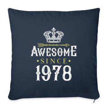 Awesome Since (1978) - Sofa pillowcase 17,3'' x 17,3'' (45 x 45 cm) - navy - Front