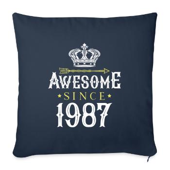 Awesome Since (1987) - Sofa pillowcase 17,3'' x 17,3'' (45 x 45 cm) - navy - Front