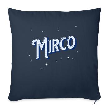 Mirco Namen personalisiert - Sofakissenbezug 45 x 45 cm - Navy - Vorne