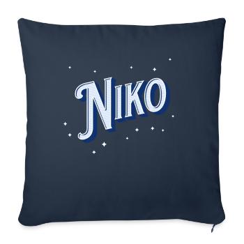 Niko name personalized - Sofa pillowcase 17,3'' x 17,3'' (45 x 45 cm) - navy - Front