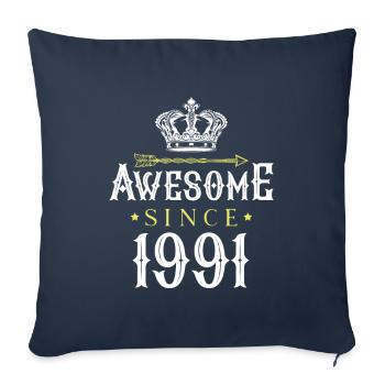 1991 awesome since - Sofakissenbezug 45 x 45 cm - Navy - Vorne