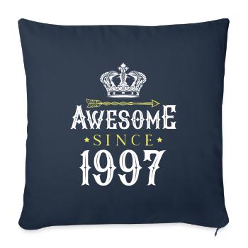 1997 génial depuis - Housse de coussin décorative 45 x 45 cm - bleu marine - Devant