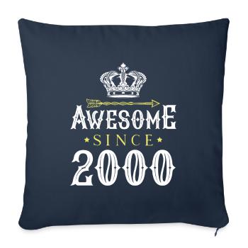 2000 awesome since - Sofa pillowcase 17,3'' x 17,3'' (45 x 45 cm) - navy - Front