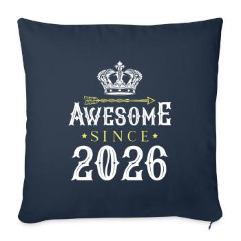 2026 génial depuis - Housse de coussin décorative 45 x 45 cm - bleu marine - Devant