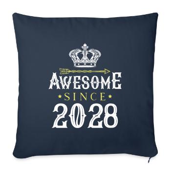 2028 awesome since - Sofa pillowcase 17,3'' x 17,3'' (45 x 45 cm) - navy - Front