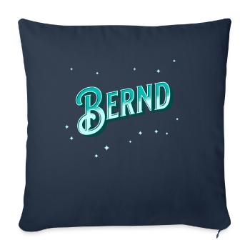 Bernd name personalized - Sofa pillowcase 17,3'' x 17,3'' (45 x 45 cm) - navy - Front