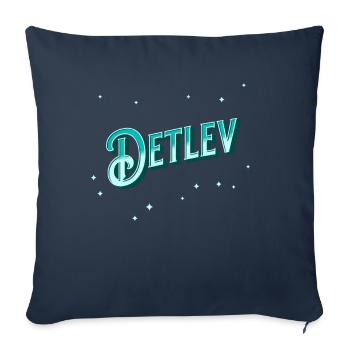 Detlev Namen personalisiert - Sofakissenbezug 45 x 45 cm - Navy - Vorne