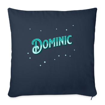 Dominic's name personalized - Sofa pillowcase 17,3'' x 17,3'' (45 x 45 cm) - navy - Front