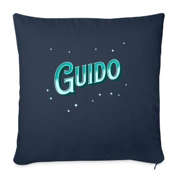 Guido Namen personalisiert - Sofakissenbezug 45 x 45 cm - Navy - Vorne