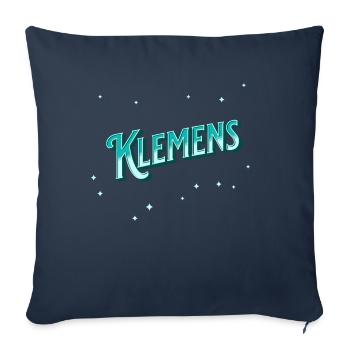 Clement's name personalized - Sofa pillowcase 17,3'' x 17,3'' (45 x 45 cm) - navy - Front