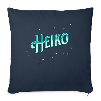 Heiko Namen personalisiert - Sofakissenbezug 45 x 45 cm - Navy - Vorne