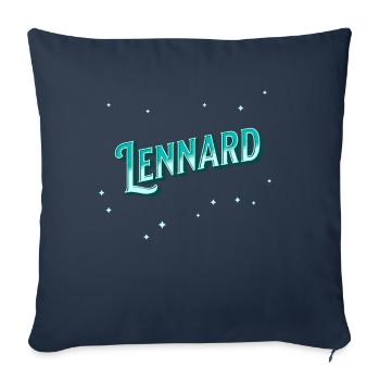 Lennard Namen personalisiert - Sofakissenbezug 45 x 45 cm - Navy - Vorne