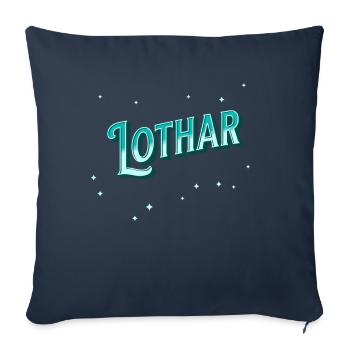 Lothar Namen personalisiert - Sofakissenbezug 45 x 45 cm - Navy - Vorne