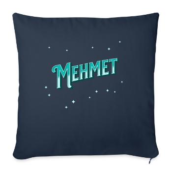 Mehmet Namen personalisiert - Sofakissenbezug 45 x 45 cm - Navy - Vorne