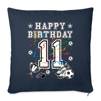 Football Birthday 11 years Football jersey Football - Sofa pillowcase 17,3'' x 17,3'' (45 x 45 cm) - navy - Front