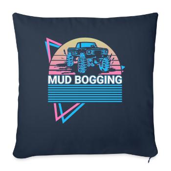 Boue Embourbage Rétro - Housse de coussin décorative 45 x 45 cm - bleu marine - Devant