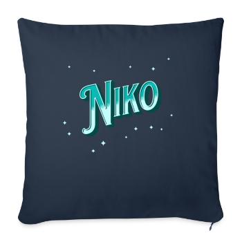 Niko name personalized - Sofa pillowcase 17,3'' x 17,3'' (45 x 45 cm) - navy - Front