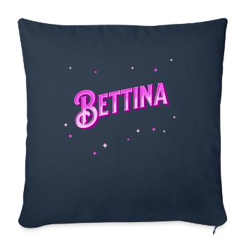 Bettina Namen personalisiert - Sofakissenbezug 45 x 45 cm - Navy - Vorne