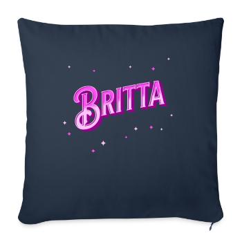 Britta Namen personalisiert - Sofakissenbezug 45 x 45 cm - Navy - Vorne