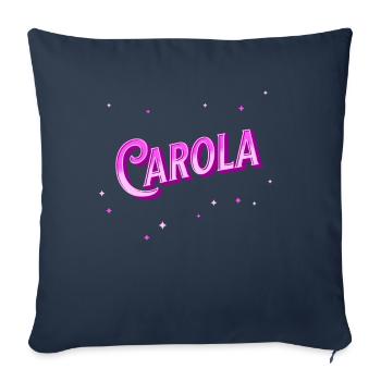 Le nom de Carola personnalisé - Housse de coussin décorative 45 x 45 cm - bleu marine - Devant