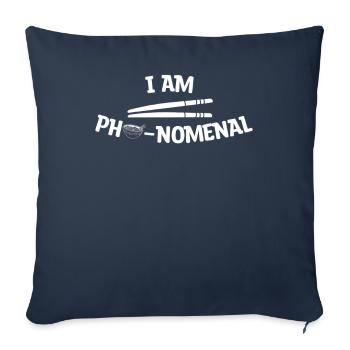 I Am Pho-nomenal Noodle Soup Wordplay Vietnam - Sofa pillowcase 17,3'' x 17,3'' (45 x 45 cm) - navy - Front