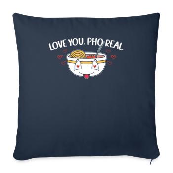 Love You Pho Real Ramen Vietnam Noodle Soup - Sofa pillowcase 17,3'' x 17,3'' (45 x 45 cm) - navy - Front