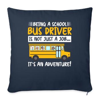 School Bus Driver Job Adventure Busfahrer Autobus - Sofa pillowcase 17,3'' x 17,3'' (45 x 45 cm) - navy - Front