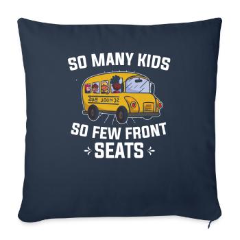 Busfahrer Busfahren Schulbus Busführerschein - Sofakissenbezug 45 x 45 cm - Navy - Vorne