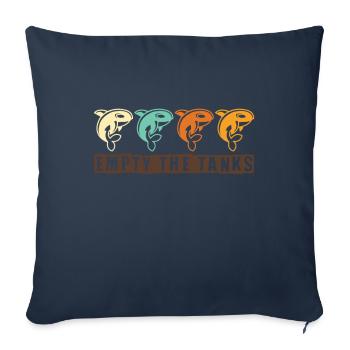 Orques Vident les réservoirs Orques Mer des Baleines - Housse de coussin décorative 45 x 45 cm - bleu marine - Devant