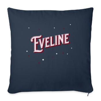 Eveline name personalized - Sofa pillowcase 17,3'' x 17,3'' (45 x 45 cm) - navy - Front