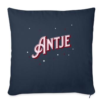 Antje name personalized - Sofa pillowcase 17,3'' x 17,3'' (45 x 45 cm) - navy - Front