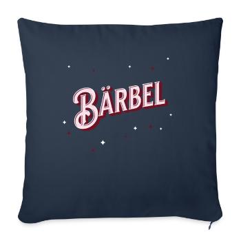 Le nom de Bärbel personnalisé - Housse de coussin décorative 45 x 45 cm - bleu marine - Devant