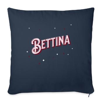 Bettina Namen personalisiert - Sofakissenbezug 45 x 45 cm - Navy - Vorne