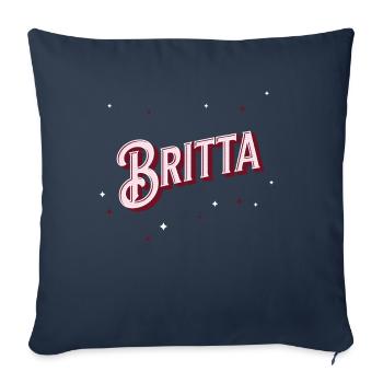 Britta Namen personalisiert - Sofakissenbezug 45 x 45 cm - Navy - Vorne