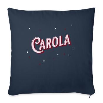 Le nom de Carola personnalisé - Housse de coussin décorative 45 x 45 cm - bleu marine - Devant