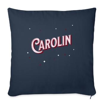 Carolin's name personalized - Sofa pillowcase 17,3'' x 17,3'' (45 x 45 cm) - navy - Front