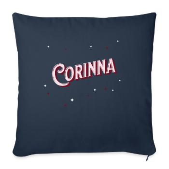 Corinna Namen personalisiert - Sofakissenbezug 45 x 45 cm - Navy - Vorne