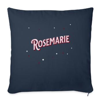 Rosemarie name personalized - Sofa pillowcase 17,3'' x 17,3'' (45 x 45 cm) - navy - Front